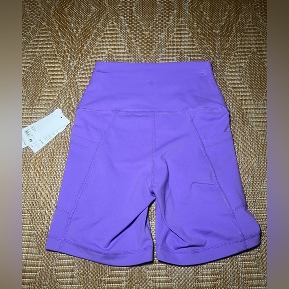 YOGALICIOUS® LUX Women's Workout Short Set: 7" Purple & Grey, Size XS,NWT - Picture 8 of 12